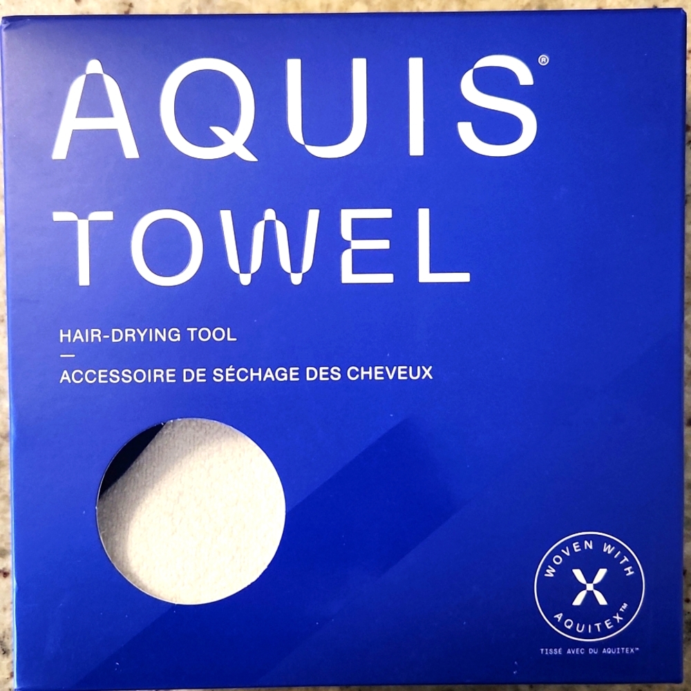 Aquis White Hair Towel NWT NIB